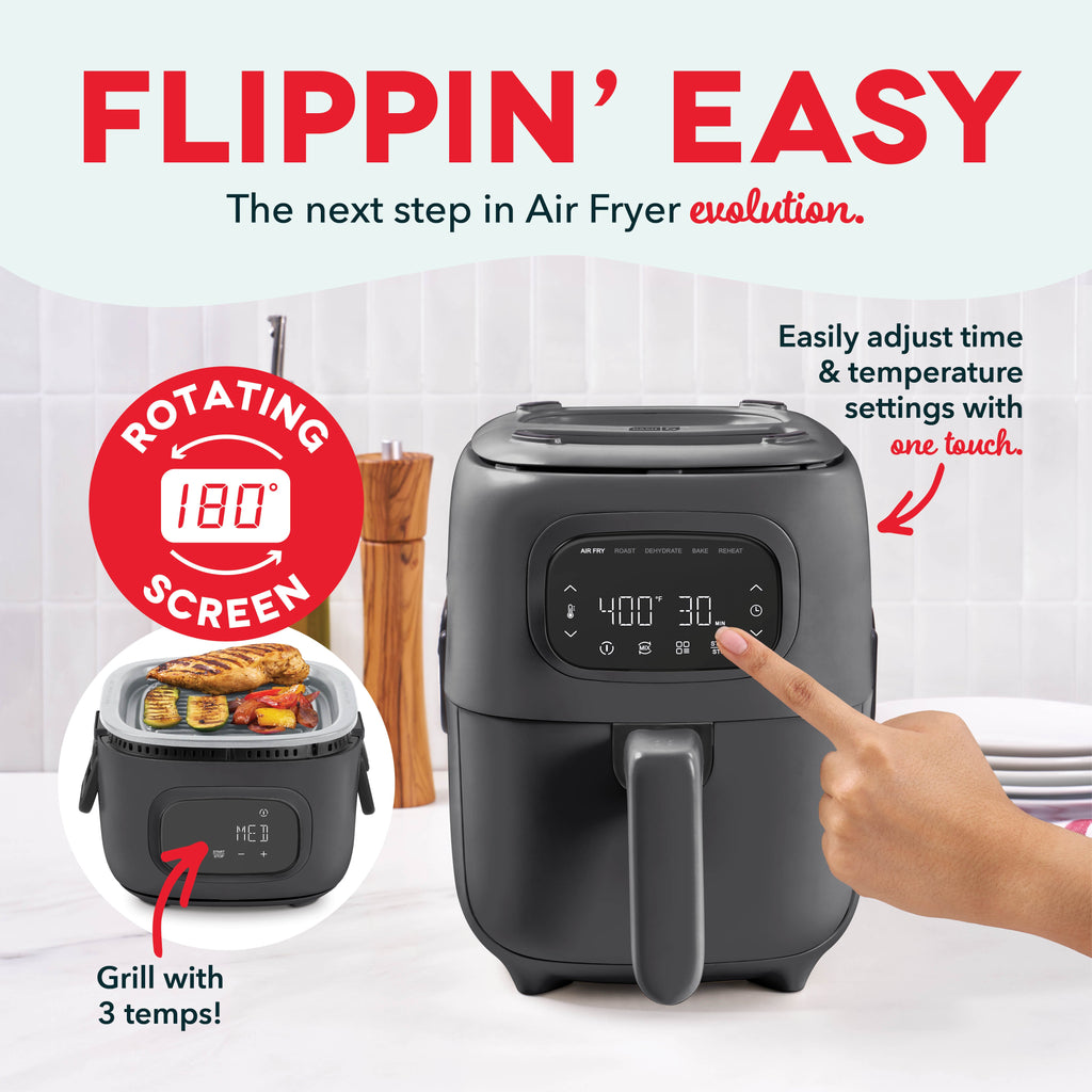 Flip & Fry™ Digital 2-in-1 Grill + Air Fryer